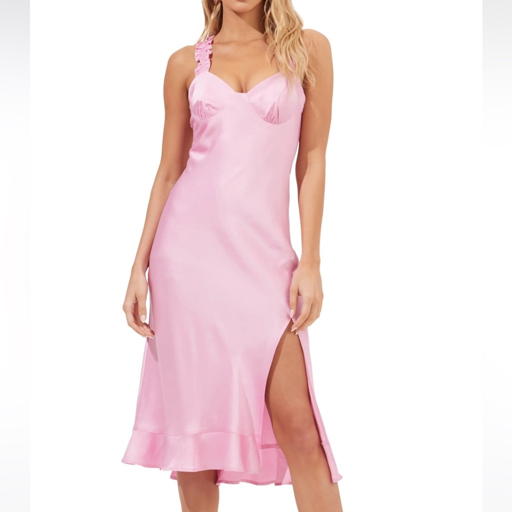 ASTR The Label Pink Satin Dress